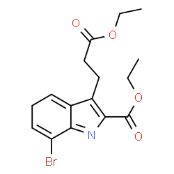 ChemSpider 2D Image | ethyl 7-bromo-3-(3-ethoxy-3-oxo-propyl)-1,5-dihydroindole-2-carboxylate | C16H19BrNO4