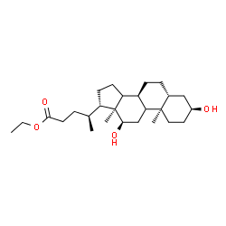 ChemSpider 2D Image | Ethyl (3beta,5beta,8alpha,9xi,10alpha,12beta,13alpha,14xi,17alpha,20S)-3,12-dihydroxycholan-24-oate | C26H44O4