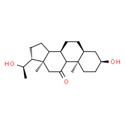ChemSpider 2D Image | (3beta,5alpha,8alpha,9xi,10alpha,13alpha,14xi,17alpha,20R)-3,20-Dihydroxypregnan-11-one | C21H34O3