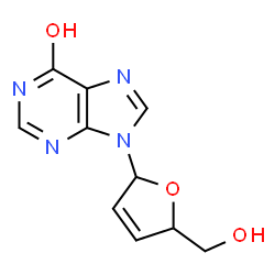 ChemSpider 2D Image | 2',3'-Dideoxy-2',3'-didehydroinosine | C10H10N4O3