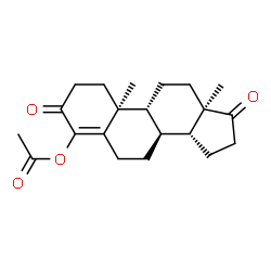 ChemSpider 2D Image | (8alpha,9beta,10alpha,13alpha,14beta)-3,17-Dioxoandrost-4-en-4-yl acetate | C21H28O4