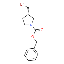 ChemSpider 2D Image | Benzyl (3S)-3-(bromomethyl)-1-pyrrolidinecarboxylate | C13H16BrNO2