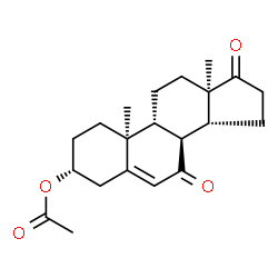 ChemSpider 2D Image | (3alpha,8alpha,9beta,10alpha,13alpha,14beta)-7,17-Dioxoandrost-5-en-3-yl acetate | C21H28O4