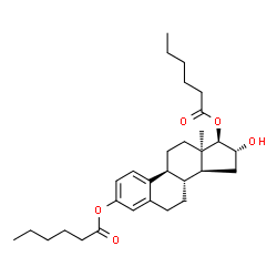 ChemSpider 2D Image | (13alpha,16alpha,17beta)-16-Hydroxyestra-1(10),2,4-triene-3,17-diyl dihexanoate | C30H44O5