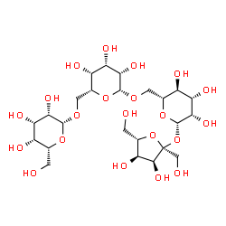 ChemSpider 2D Image | alpha-L-Psicofuranosyl beta-D-talopyranosyl-(1->6)-beta-D-talopyranosyl-(1->6)-beta-D-mannopyranoside | C24H42O21