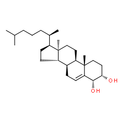 ChemSpider 2D Image | (3beta,4beta,9beta,10alpha,17alpha)-Cholest-5-ene-3,4-diol | C27H46O2