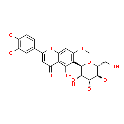 ChemSpider 2D Image | (1R)-1,5-Anhydro-1-[2-(3,4-dihydroxyphenyl)-5-hydroxy-7-methoxy-4-oxo-4H-chromen-6-yl]-D-mannitol | C22H22O11