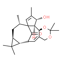 ChemSpider 2D Image | (4S,5R,6S,13S,14R,16S,18S)-4,5-Dihydroxy-3,8,8,15,15,18-hexamethyl-7,9-dioxapentacyclo[11.5.1.0~1,5~.0~6,11~.0~14,16~]nonadeca-2,11-dien-19-one | C23H32O5