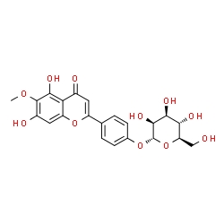 ChemSpider 2D Image | 4-(5,7-Dihydroxy-6-methoxy-4-oxo-4H-chromen-2-yl)phenyl alpha-D-mannopyranoside | C22H22O11