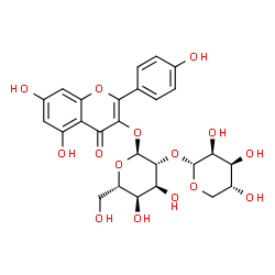 ChemSpider 2D Image | 5,7-Dihydroxy-2-(4-hydroxyphenyl)-4-oxo-4H-chromen-3-yl 2-O-alpha-D-lyxopyranosyl-alpha-L-altropyranoside | C26H28O15