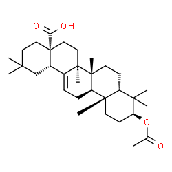 ChemSpider 2D Image | (3beta,5beta,17alpha)-3-Acetoxyolean-12-en-28-oic acid | C32H50O4