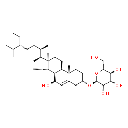 ChemSpider 2D Image | (3beta,7alpha,9beta,10alpha,17alpha)-7-Hydroxystigmast-5-en-3-yl alpha-D-mannopyranoside | C35H60O7