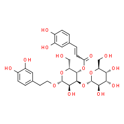 ChemSpider 2D Image | 2-(3,4-Dihydroxyphenyl)ethyl 3-O-alpha-L-altropyranosyl-4-O-[(2E)-3-(3,4-dihydroxyphenyl)-2-propenoyl]-beta-D-gulopyranoside | C29H36O16
