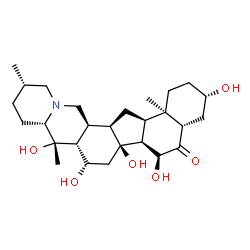 ChemSpider 2D Image | (3beta,5alpha,9beta,12beta)-3,7,14,16,20-Pentahydroxycevan-6-one | C27H43NO6