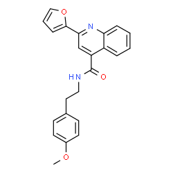 ChemSpider 2D Image | 2-(2-Furyl)-N-[2-(4-methoxyphenyl)ethyl]-4-quinolinecarboxamide | C23H20N2O3