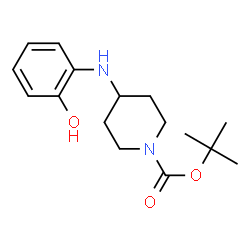 ChemSpider 2D Image | tert-Butyl 4-[(2-hydroxyphenyl)amino]piperidine-1-carboxylate | C16H24N2O3