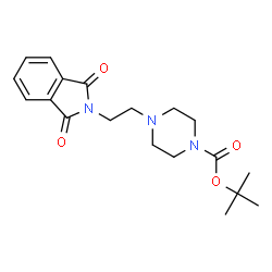 ChemSpider 2D Image | tert-Butyl 4-(2-(1,3-dioxoisoindolin-2-yl)ethyl)piperazine-1-carboxylate | C19H25N3O4