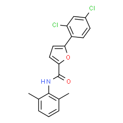 ChemSpider 2D Image | 5-(2,4-Dichlorophenyl)-N-(2,6-dimethylphenyl)-2-furamide | C19H15Cl2NO2