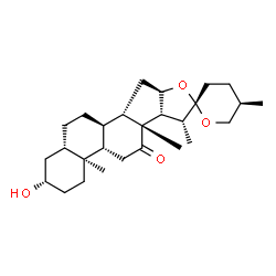 ChemSpider 2D Image | (3beta,5alpha,13alpha,16beta,20R,22S,25R)-3-Hydroxyspirostan-12-one | C27H42O4