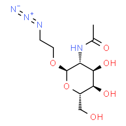 ChemSpider 2D Image | 2-Azidoethyl 2-acetamido-2-deoxy-alpha-L-altropyranoside | C10H18N4O6