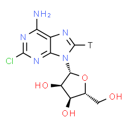 ChemSpider 2D Image | 2-Chloro(8-~3~H)adenosine | C10H11TClN5O4