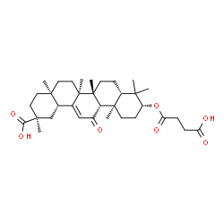 ChemSpider 2D Image | (3alpha,5beta,9beta,10alpha,17alpha)-3-[(3-Carboxypropanoyl)oxy]-11-oxoolean-12-en-30-oic acid | C34H50O7