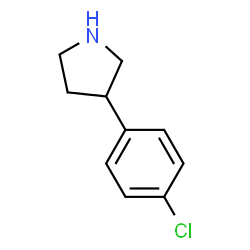ChemSpider 2D Image | 3-(4-Chlorophenyl)pyrrolidine | C10H12ClN