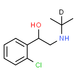 ChemSpider 2D Image | 1-(2-Chlorophenyl)-2-[(2-~2~H)-2-propanylamino]ethanol | C11H15DClNO