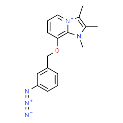 ChemSpider 2D Image | 8-[(3-Azidobenzyl)oxy]-1,2,3-trimethyl-1H-imidazo[1,2-a]pyridin-4-ium | C17H18N5O