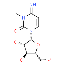 ChemSpider 2D Image | 1-(beta-D-Arabinofuranosyl)-4-imino-3-methyl-3,4-dihydro-2(1H)-pyrimidinone | C10H15N3O5