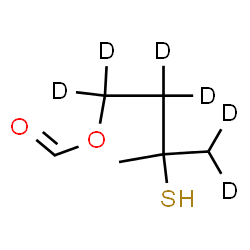 ChemSpider 2D Image | 3-Methyl-3-sulfanyl(1,1,2,2,4,4-~2~H_6_)butyl formate | C6H6D6O2S