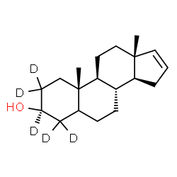 ChemSpider 2D Image | (3alpha)-(2,2,3,4,4-~2~H_5_)Androst-16-en-3-ol | C19H25D5O