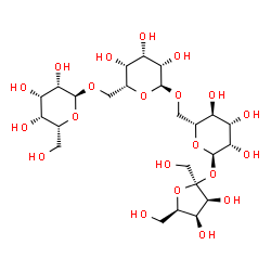 ChemSpider 2D Image | beta-D-Tagatofuranosyl alpha-D-talopyranosyl-(1->6)-alpha-D-talopyranosyl-(1->6)-alpha-D-mannopyranoside | C24H42O21
