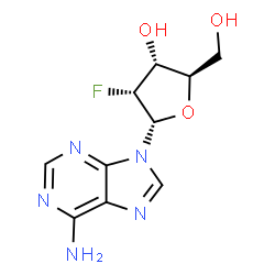 ChemSpider 2D Image | 9-(2-Deoxy-2-fluoro-alpha-D-ribofuranosyl)-9H-purin-6-amine | C10H12FN5O3