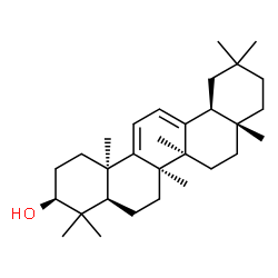 ChemSpider 2D Image | (3beta,8alpha,10alpha,18alpha)-Oleana-9(11),12-dien-3-ol | C30H48O