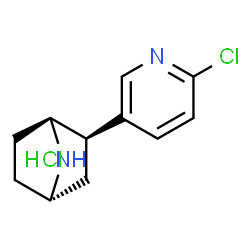 ChemSpider 2D Image | (1S,2R,4S)-2-(6-Chloro-3-pyridinyl)-7-azabicyclo[2.2.1]heptane hydrochloride (1:1) | C11H14Cl2N2