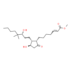 ChemSpider 2D Image | Methyl (2E,8beta,11alpha,15R)-11,15-dihydroxy-16,16-dimethyl-9-oxoprosta-2,13-dien-1-oate | C23H38O5