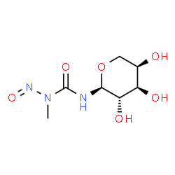 ChemSpider 2D Image | N-[Methyl(nitroso)carbamoyl]-alpha-D-arabinopyranosylamine | C7H13N3O6