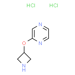 ChemSpider 2D Image | 2-(3-Azetidinyloxy)pyrazine dihydrochloride | C7H11Cl2N3O