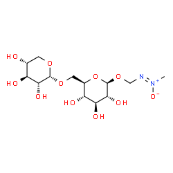ChemSpider 2D Image | [(Z)-Methyl-ONN-azoxy]methyl 6-O-alpha-D-xylopyranosyl-beta-D-glucopyranoside | C13H24N2O11