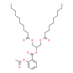 ChemSpider 2D Image | 1,3-Bis(decanoyloxy)-2-propanyl 2-acetoxybenzoate | C32H50O8