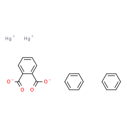 ChemSpider 2D Image | 1,2-Benzenedicarboxylic acid, compd. with benzene, mercury salt (1:2:2) | C20H16Hg2O4