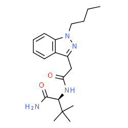 ChemSpider 2D Image | N~2~-[(1-Butyl-1H-indazol-3-yl)acetyl]-3-methyl-L-valinamide | C19H28N4O2