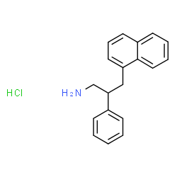 ChemSpider 2D Image | 3-(1-Naphthyl)-2-phenyl-1-propanamine hydrochloride (1:1) | C19H20ClN