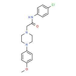 ChemSpider 2D Image | N-(4-Chlorophenyl)-2-[4-(4-methoxyphenyl)-1-piperazinyl]acetamide | C19H22ClN3O2