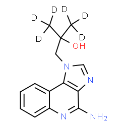 ChemSpider 2D Image | 1-(4-Amino-1H-imidazo[4,5-c]quinolin-1-yl)-2-(~2~H_3_)methyl-2-(3,3,3-~2~H_3_)propanol | C14H10D6N4O