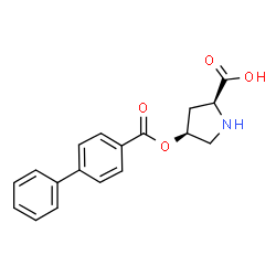ChemSpider 2D Image | (4S)-4-[(4-Biphenylylcarbonyl)oxy]-L-proline | C18H17NO4