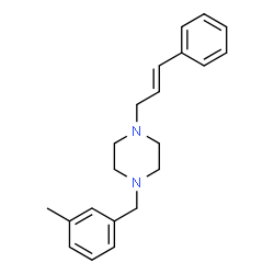 ChemSpider 2D Image | 1-(3-Methylbenzyl)-4-[(2E)-3-phenyl-2-propen-1-yl]piperazine | C21H26N2
