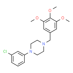 ChemSpider 2D Image | 1-(3-Chlorophenyl)-4-(3,4,5-trimethoxybenzyl)piperazine | C20H25ClN2O3