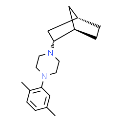 ChemSpider 2D Image | 1-[(1R,2R,4S)-Bicyclo[2.2.1]hept-2-yl]-4-(2,5-dimethylphenyl)piperazine | C19H28N2